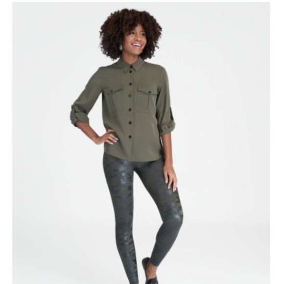 NWT SPANX Faux leather camo leggings - Picture 1 of 5